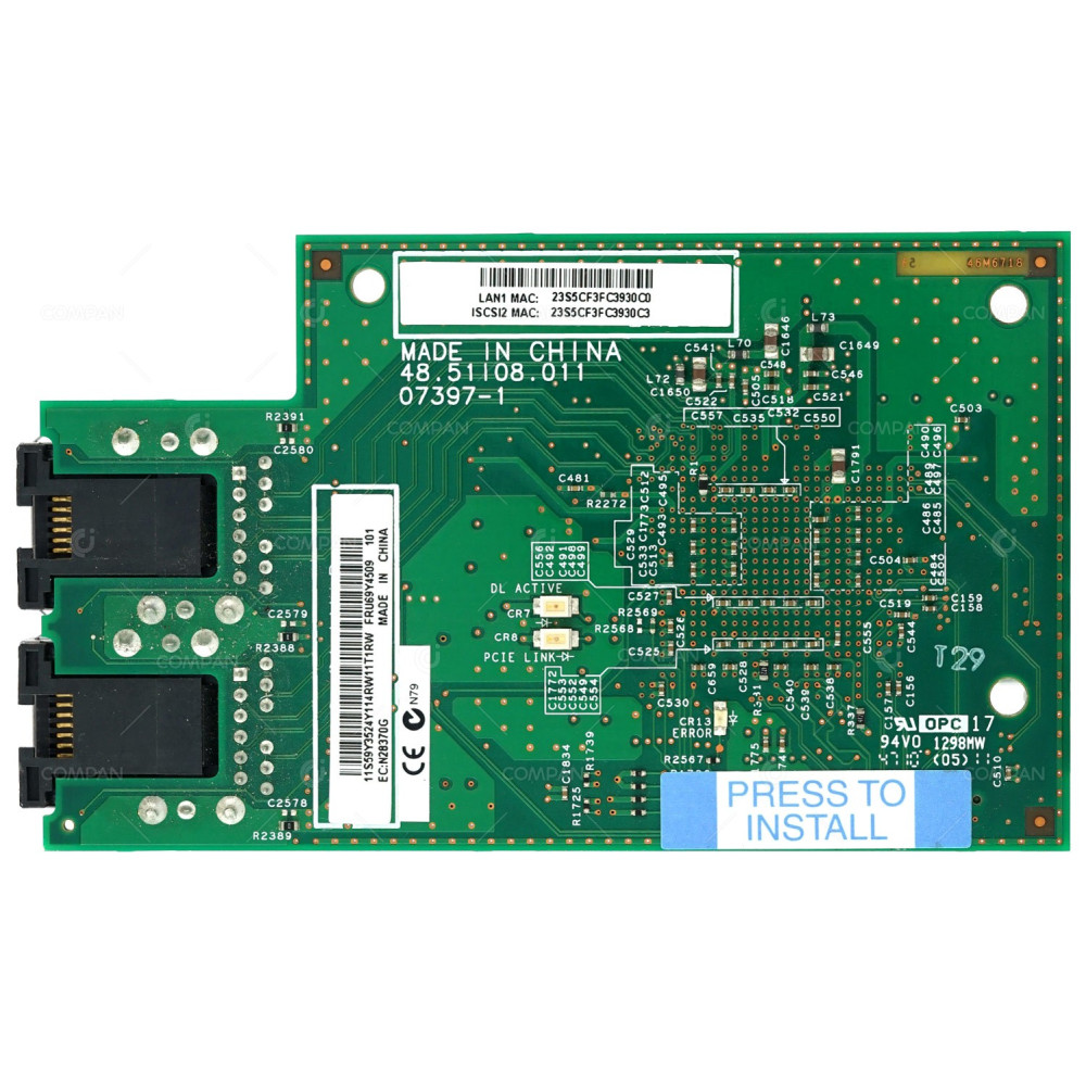 69Y4509 IBM ADAPTER DUAL PORT 1GB ETHERNET DAUGHTER CARD 59Y3524